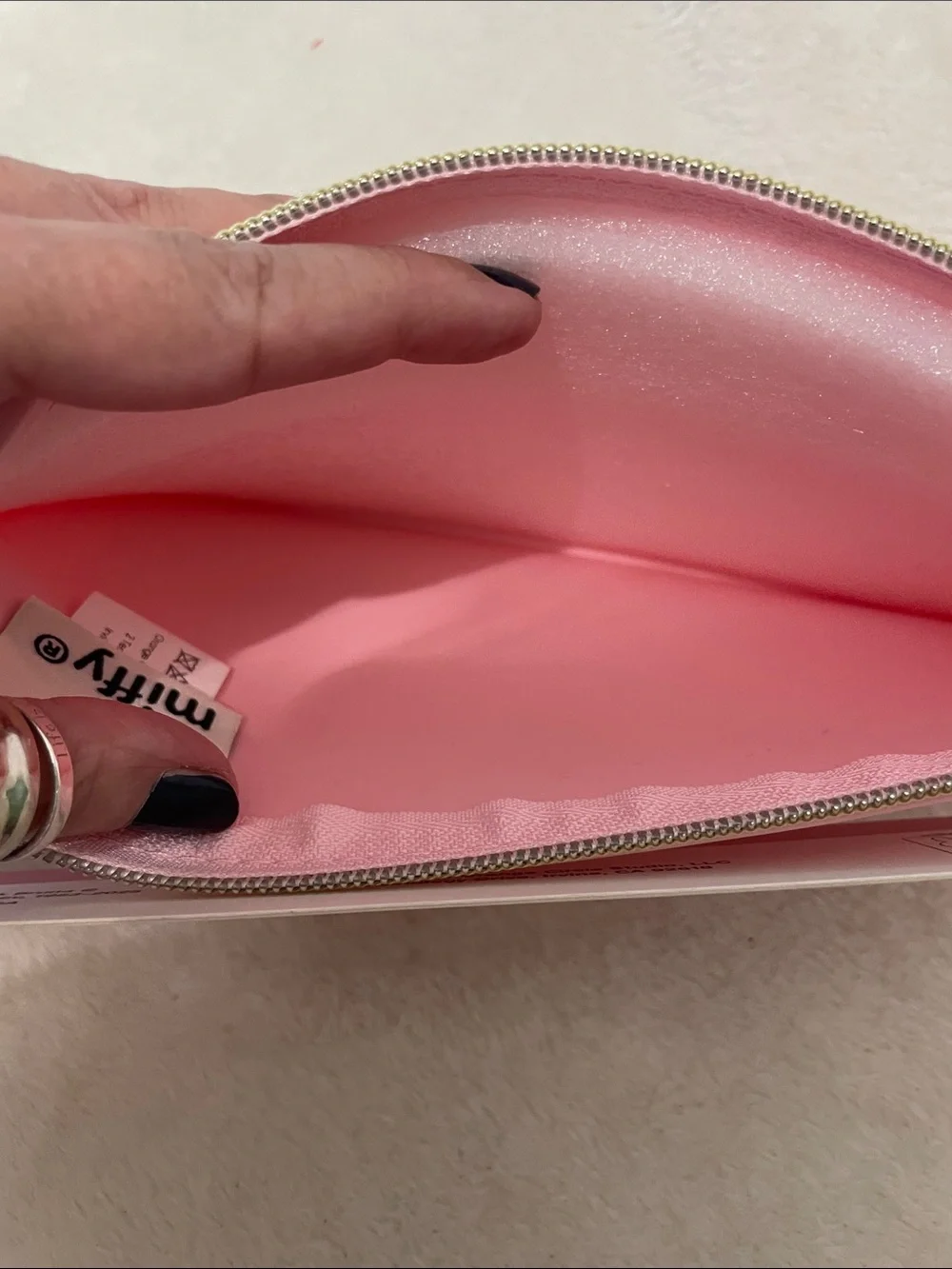 miffy Pink Pencil Pouch with Lavender Motif